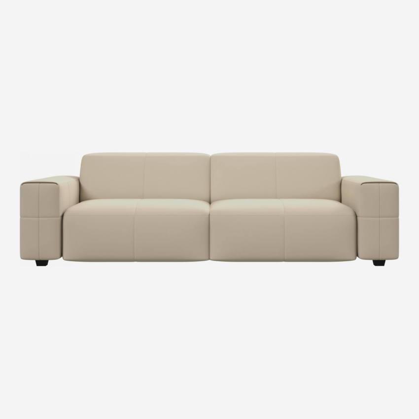 4-Sitzer Sofa aus Savoy-Leder - Alabasterweiß