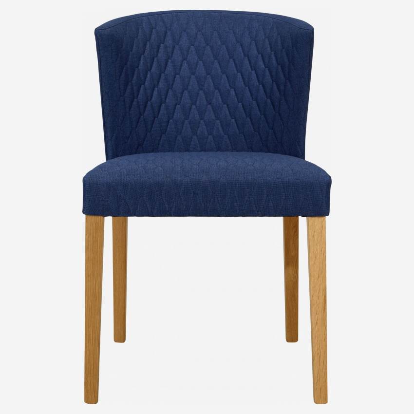 Gepolsterter Stuhl, blau