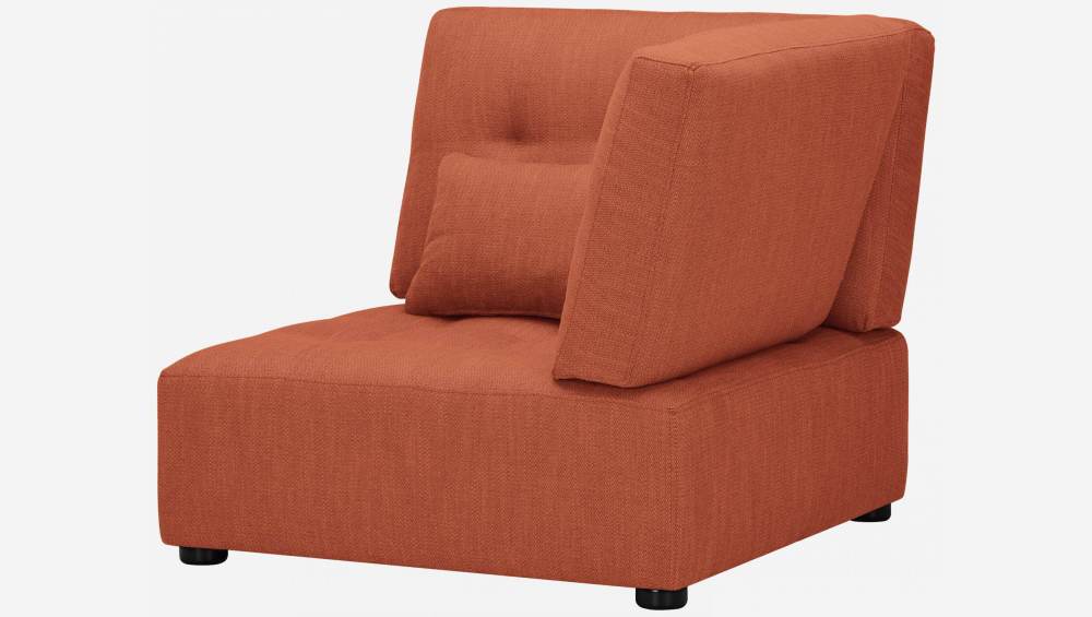 Chauffeuse d'angle droit en tissu - Orange