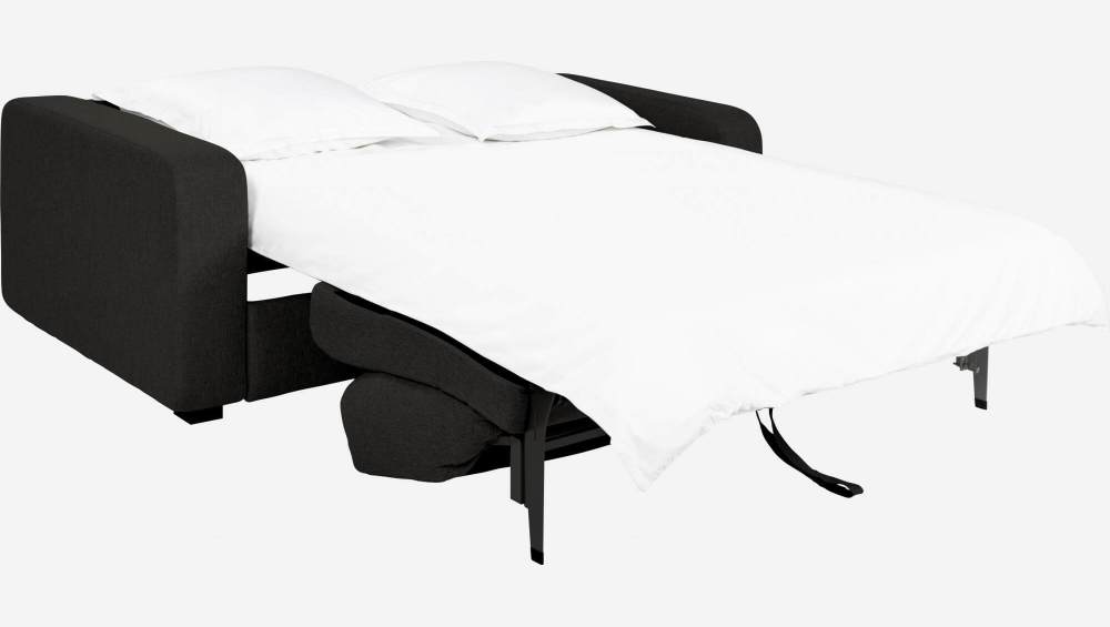 Canapé 3 places convertible en tissu avec sommier à lattes - Marron