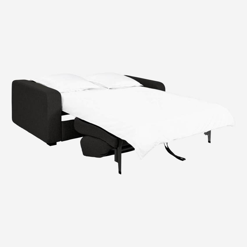 Canapé 3 places convertible en tissu avec sommier à lattes - Marron