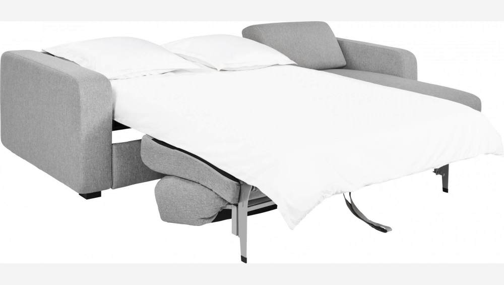 Canapé d'angle 3 places convertible en tissu avec sommier à lattes - Gris clair
