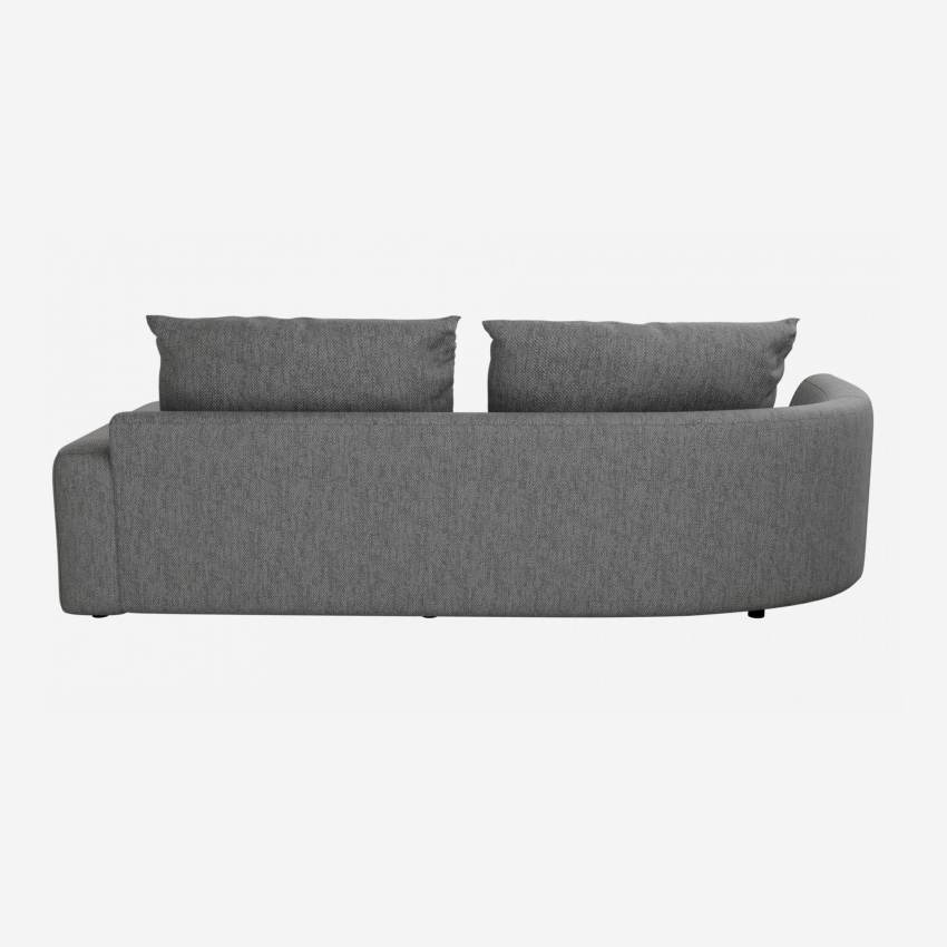 Canapé d'angle gauche de forme organique en tissu Copparo - Gris ardoise 