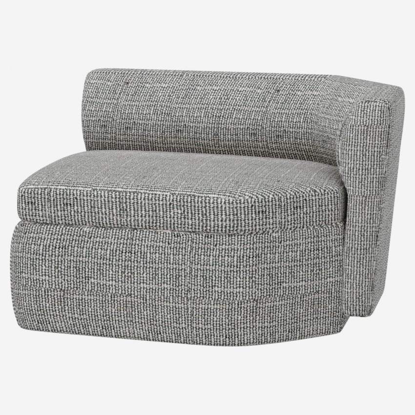 Chaise-longue direita em tecido - Cinzento azur - Design by Anthony Guerrée