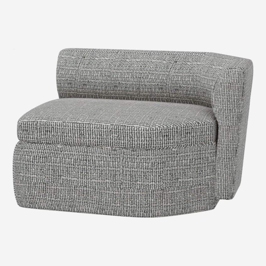 Chaise-longue direita em tecido - Cinzento azur - Design by Anthony Guerrée