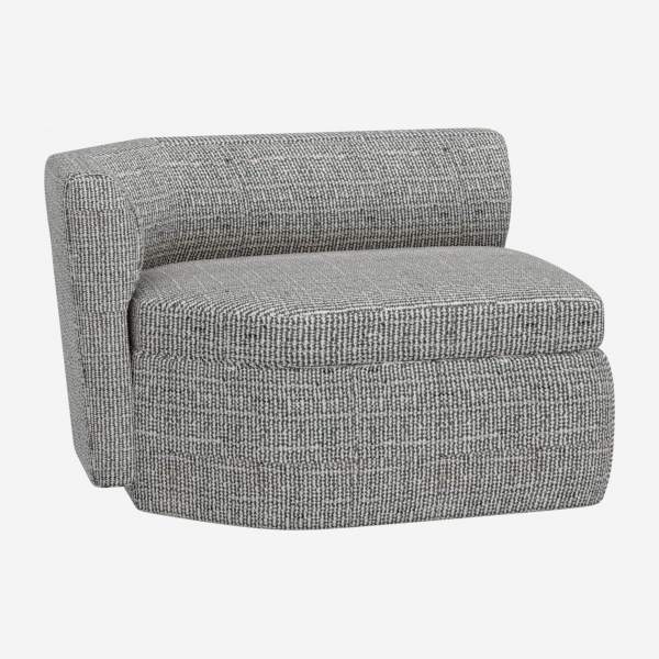Chaise-longue esquerda em tecido - Cinzento azur - Design by Anthony Guerrée