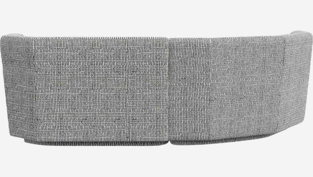 Canapé modulable 2 places avec angle gauche en tissu - Gris azuréen - Design by Anthony Guerrée