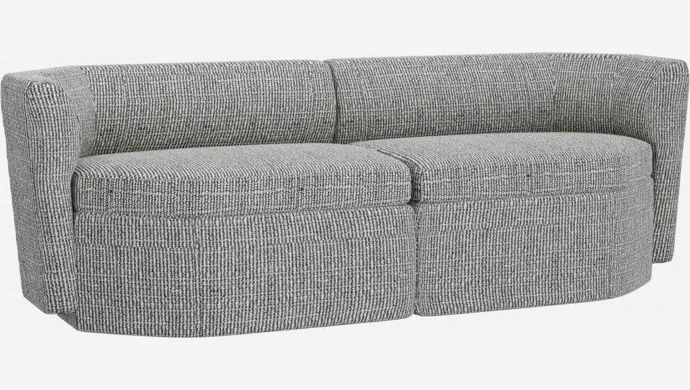 Modulares 2-Sitzer-Sofa aus Stoff - Azurgrau - Design by Anthony Guerrée