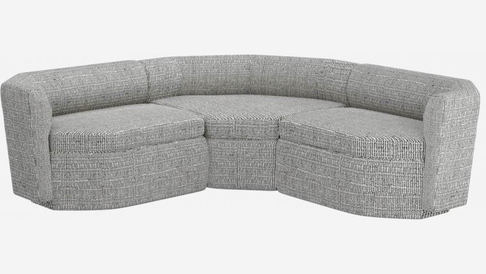 Modulares 3-Sitzer-Sofa aus Stoff - Azurgrau - Design by Anthony Guerrée