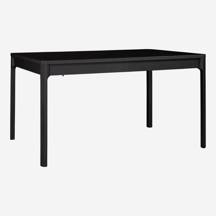Table rectangulaire extensible en frêne - Noir