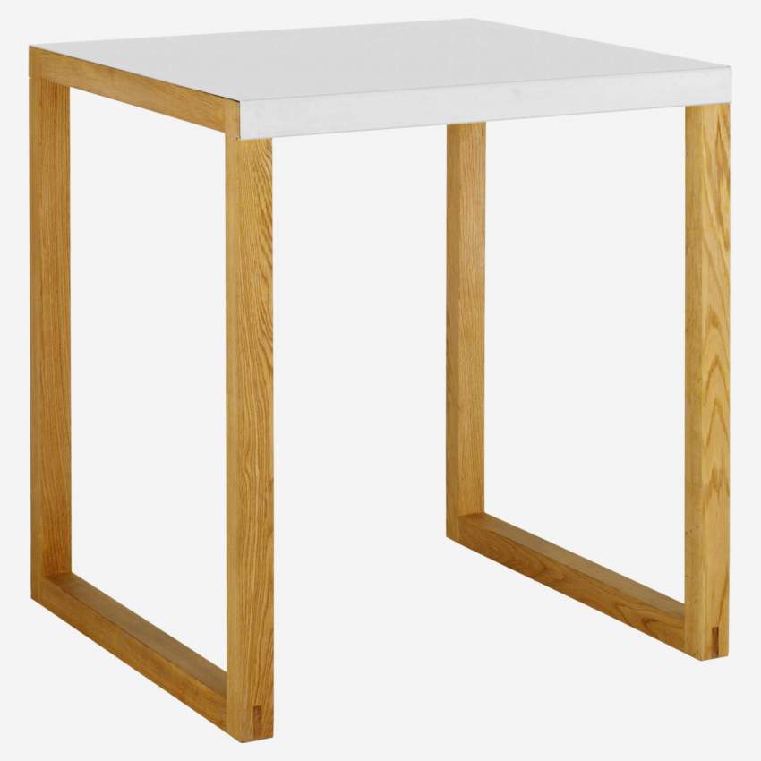 Tavolo quadrato in acciaio laccato - Bianco