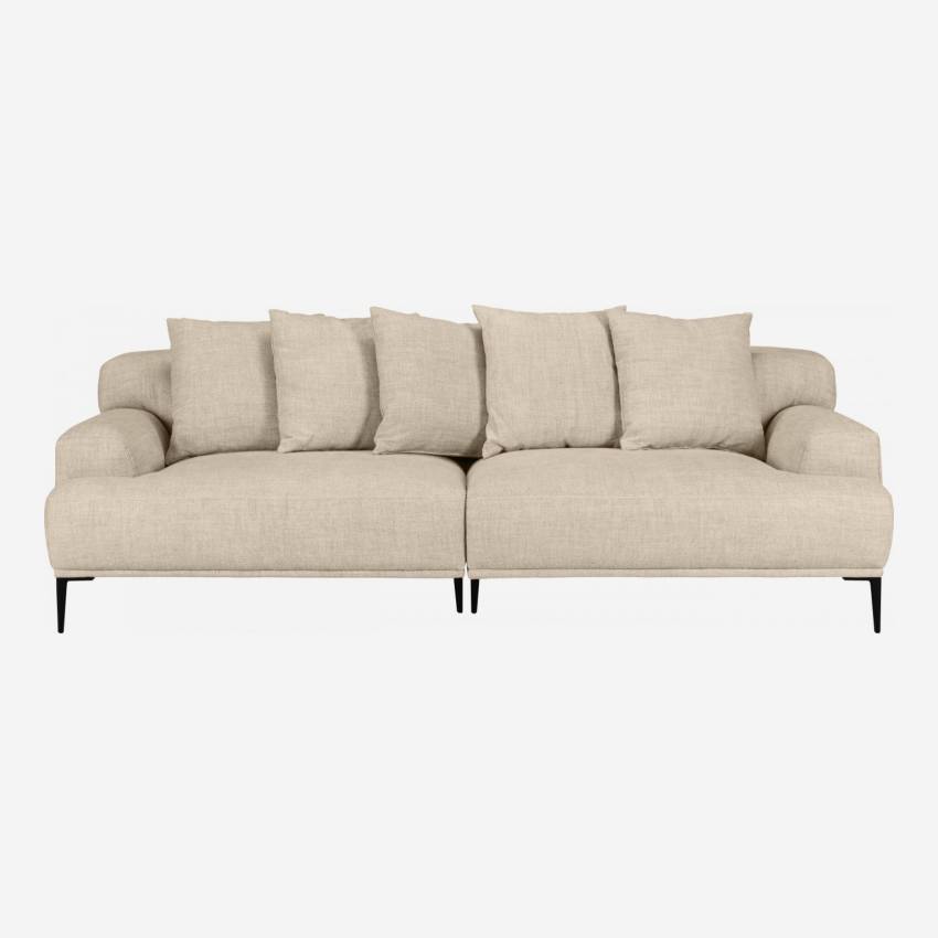 3-Sitzer-Sofa aus Leinen - Naturfarben