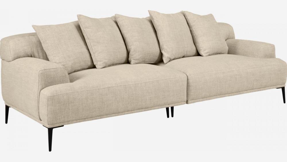3-Sitzer-Sofa aus Leinen - Naturfarben