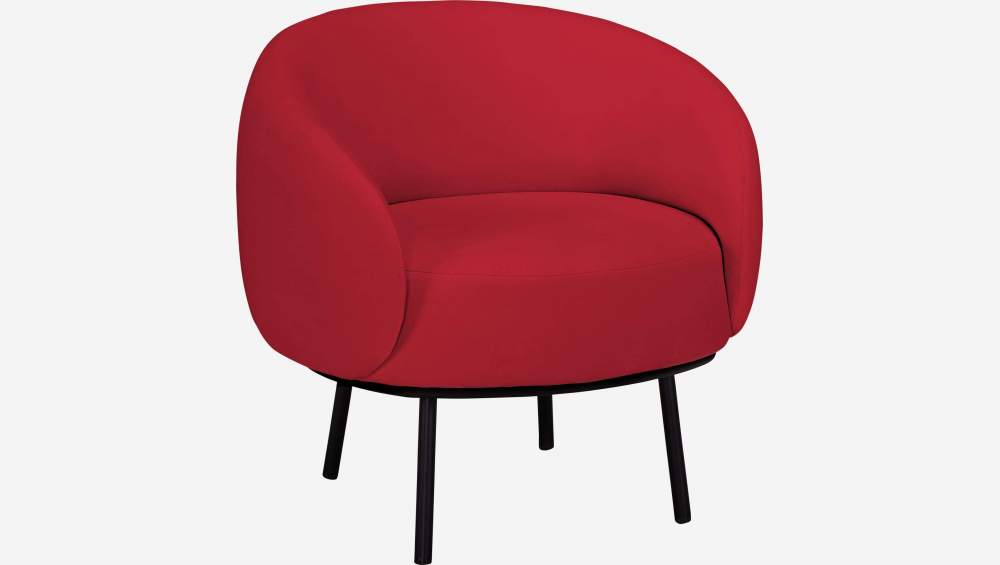 Fauteuil en velours - Rouge - Design by Adrien Carvès