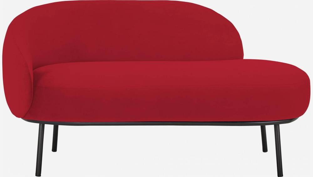 Chaise longue de terciopelo - Rojo