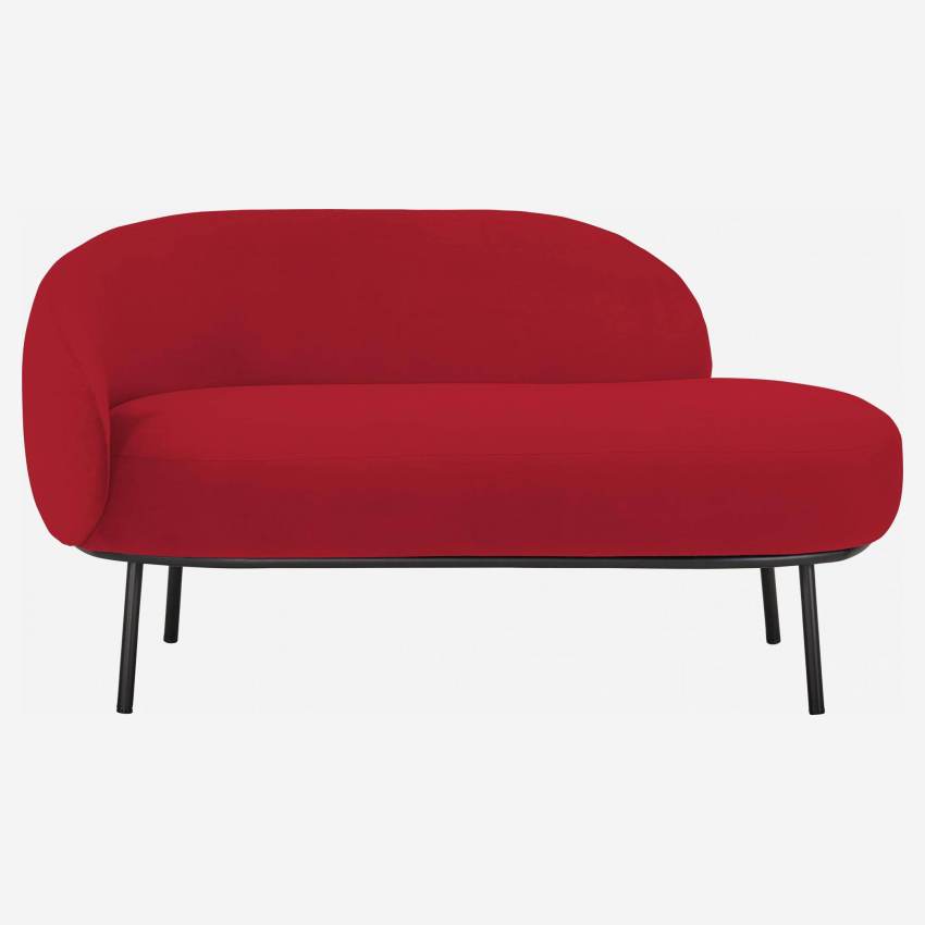 Chaise longue de terciopelo - Rojo