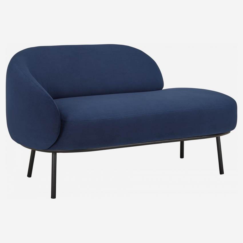 Chaise longue de terciopelo - Azul