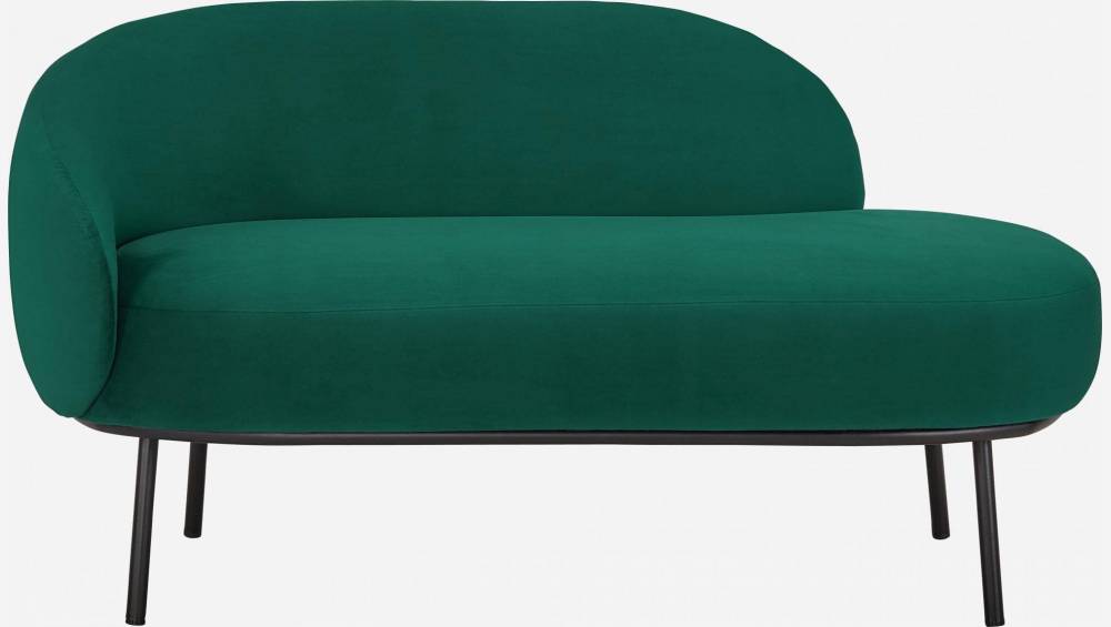 Chaise longue de terciopelo - Verde