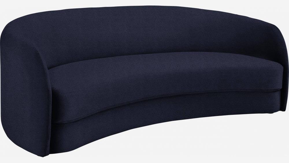 Gebogenes Sofa aus Stoff - Blau