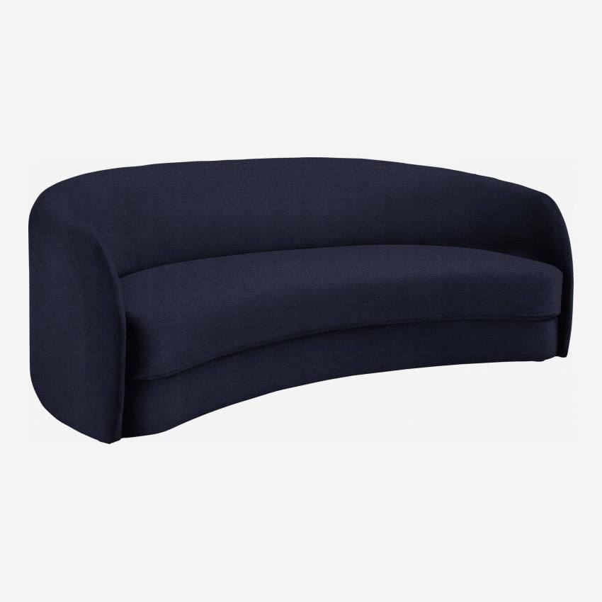 Gebogenes Sofa aus Stoff - Blau