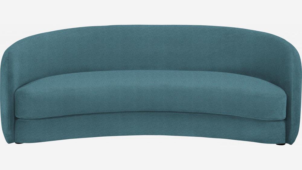 Gebogenes Sofa aus Stoff - Hellblau