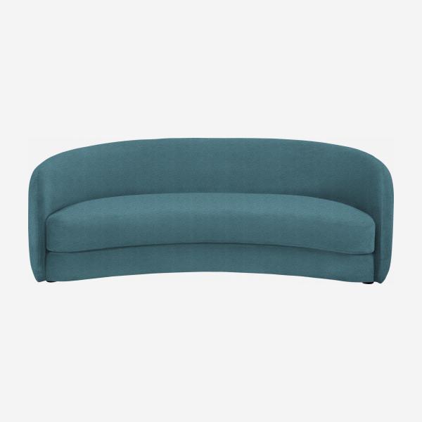 Sofá curvado en tela - Azul claro