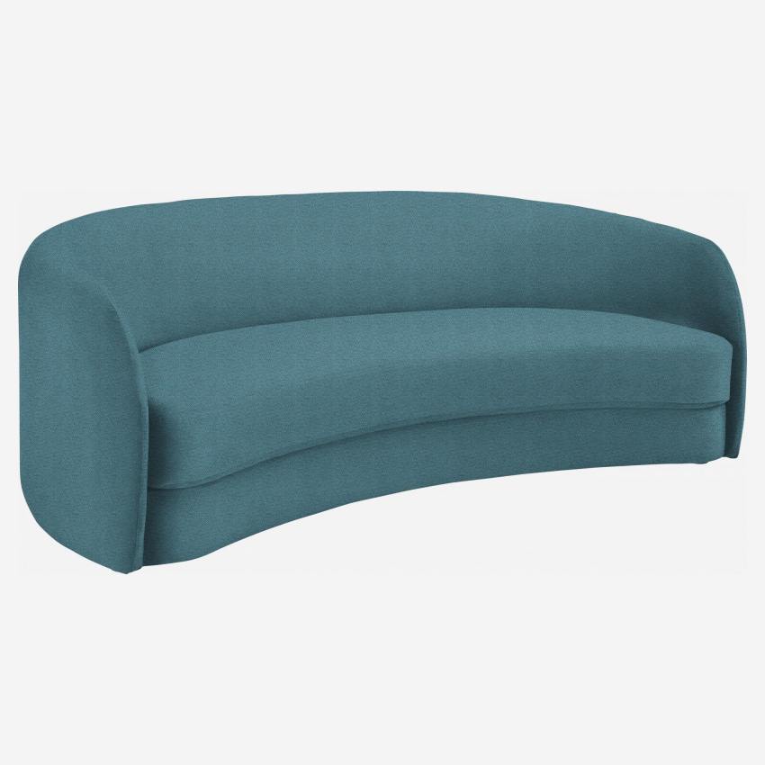 Sofá arredondado de tecido - Azul claro
