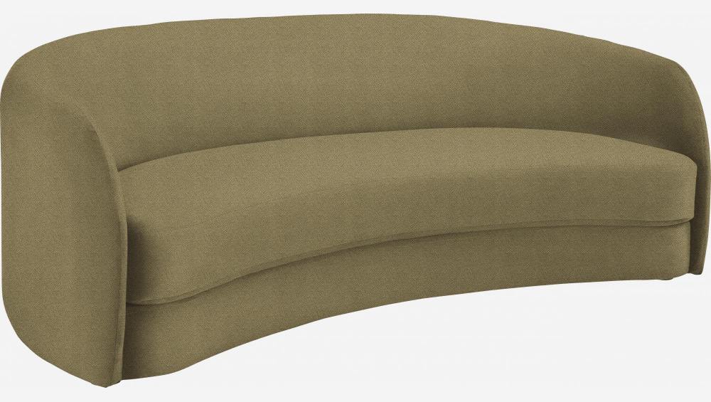 Sofá curvado de tela - Caqui
