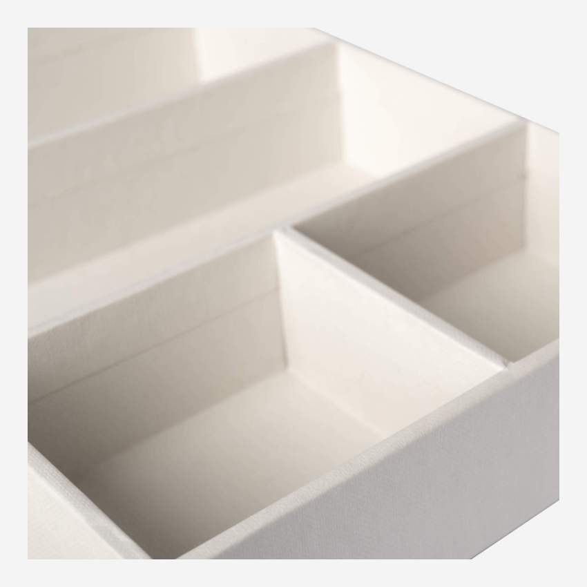Schubladen-Organizer aus Pappkarton – Grau