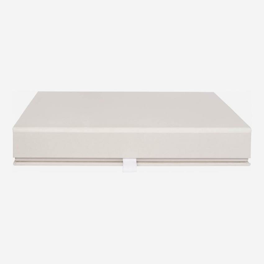 Joyero de cartón – 26,5 x 5 x 19 cm – Gris