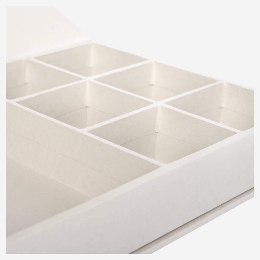 Schmuckkästchen aus Pappkarton – 26,5 x 5 x 19 cm – Grau