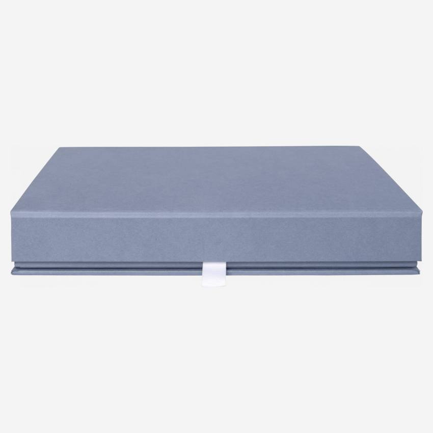 Joyero de cartón – 26,5 x 5 x 19 cm – Azul