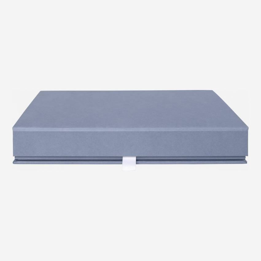 Joyero de cartón – 26,5 x 5 x 19 cm – Azul