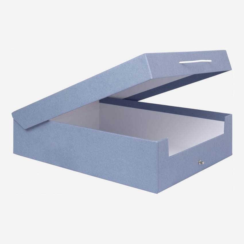 3er-Set Boxen aus Pappkarton – Blau