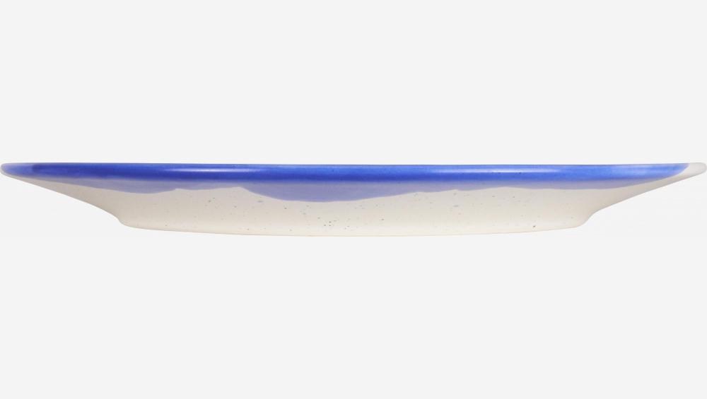 Dessertteller aus Fayence - 22 cm - Blau