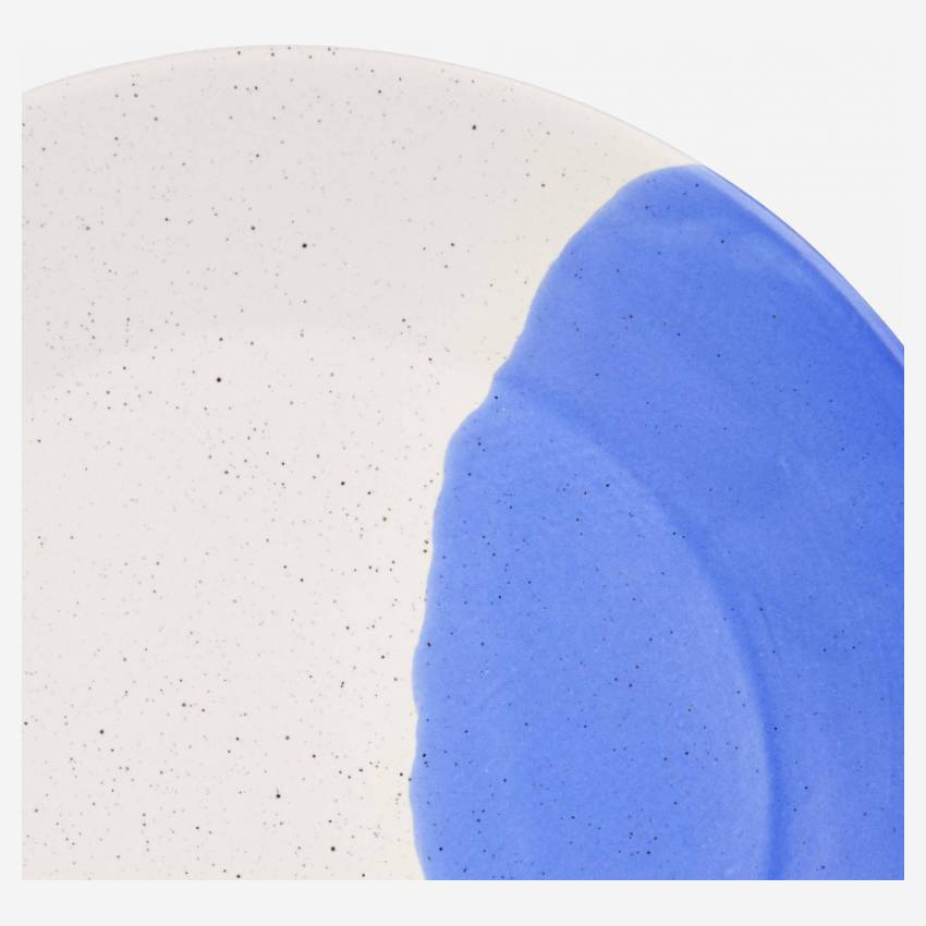 Dessertbord van aardewerk - 22 cm - Blauw