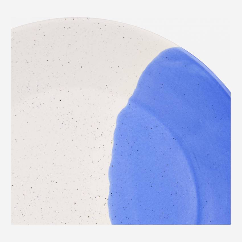Plato de postre de loza - 22 cm - Azul