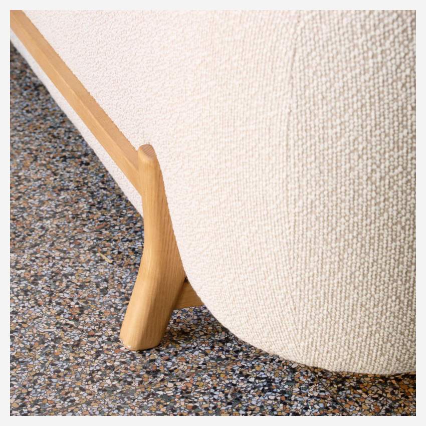 Sofá de 3 lugares em tecido - Branco alabastro - Design by Anthony Guerrée