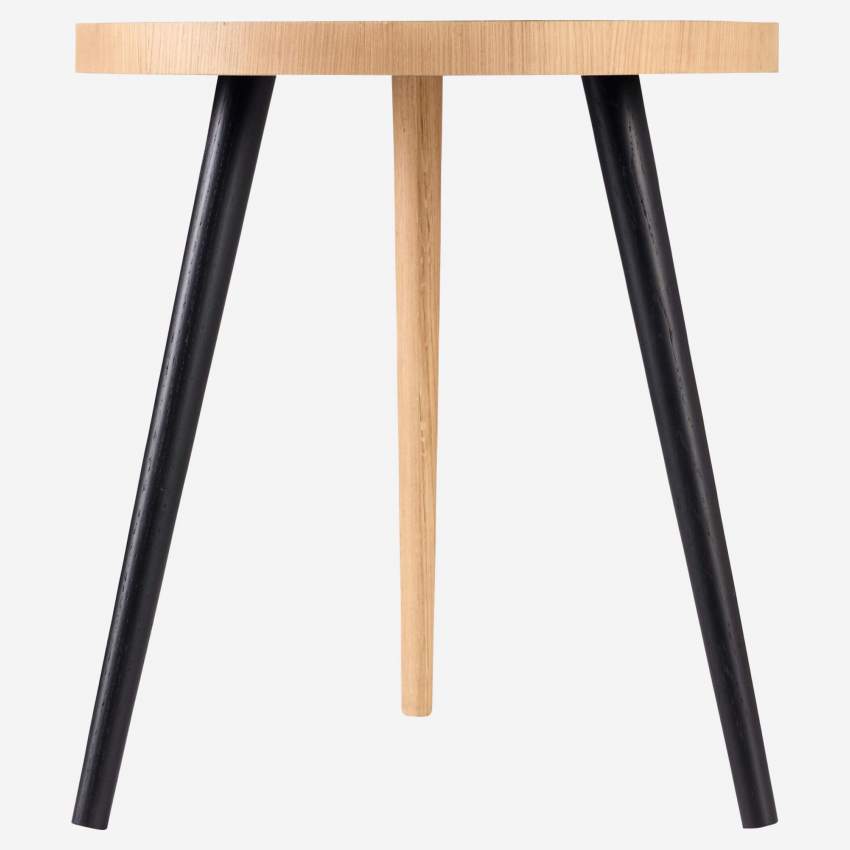 Tavolino - Altezza 55 cm - Nero e naturale