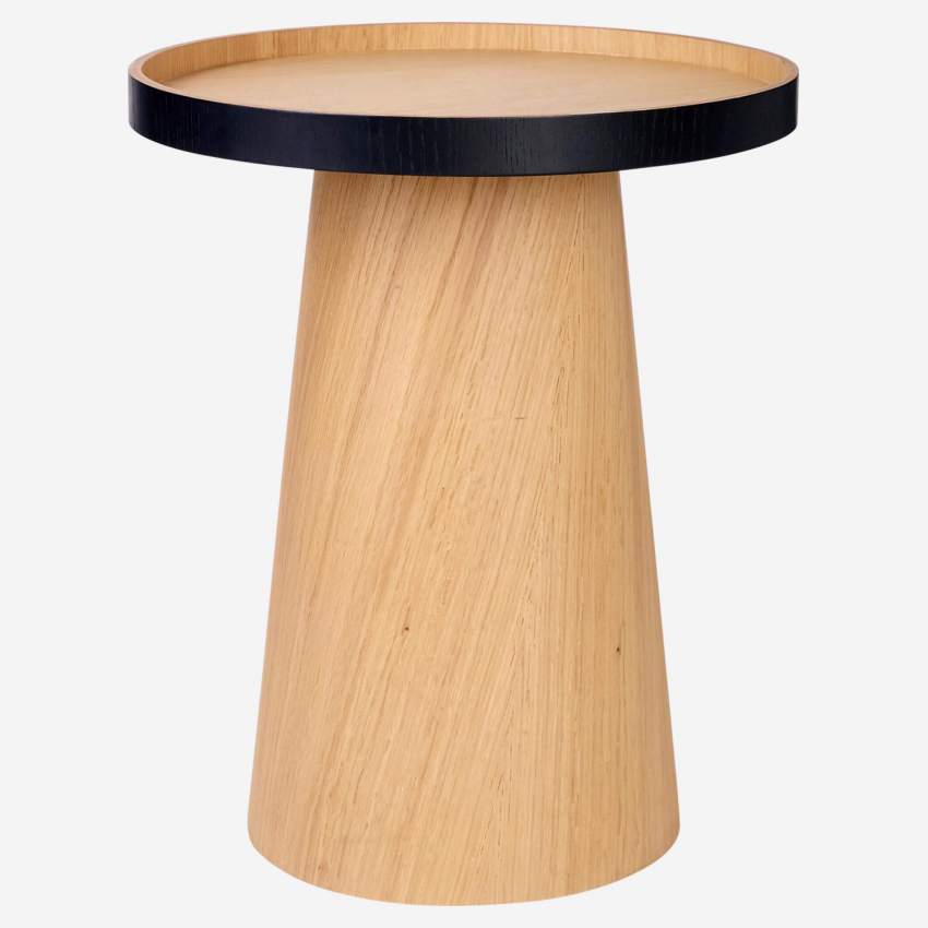 Tavolino d'appoggio champignon - Altezza 53.3 cm - Nero e naturale