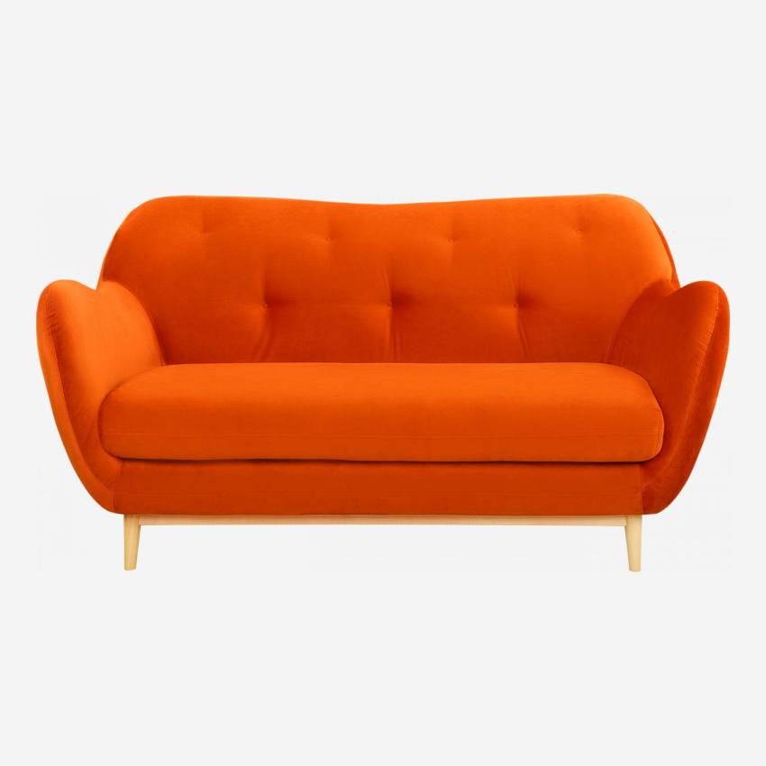 Divano 2 posti in velluto - Arancione - Design by Adrien Carvès