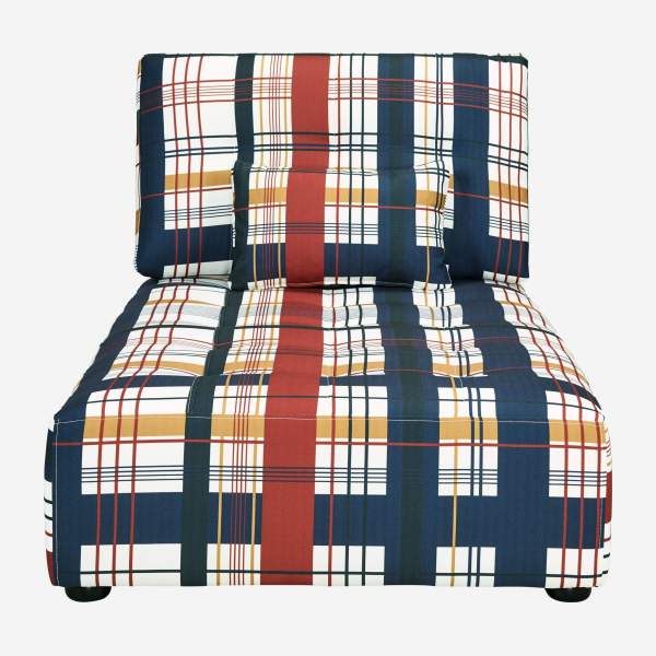 Chaise longue em tecido com padrão Omer