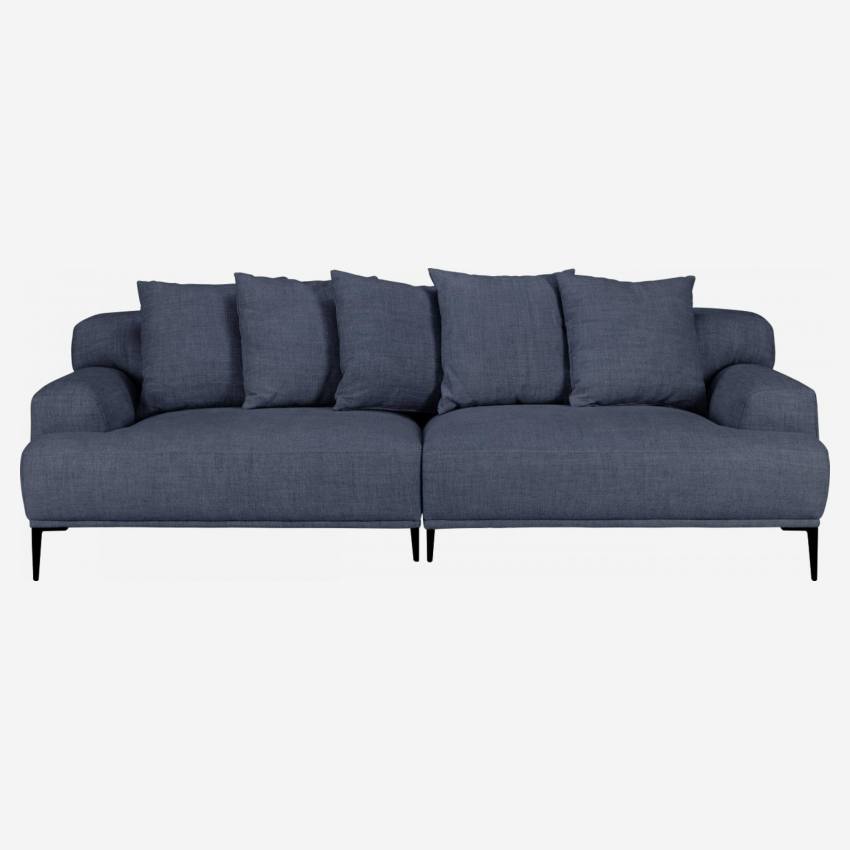 3-Sitzer-Sofa aus Leinen - Blau