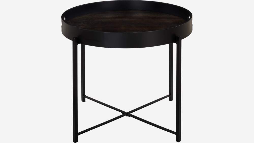 Mesa de apoio redonda em resina com tampo amovível - 59 cm