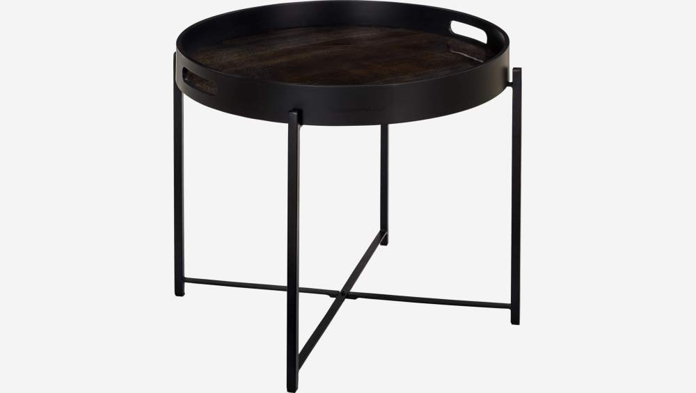 Mesa de apoio redonda em resina com tampo amovível - 59 cm