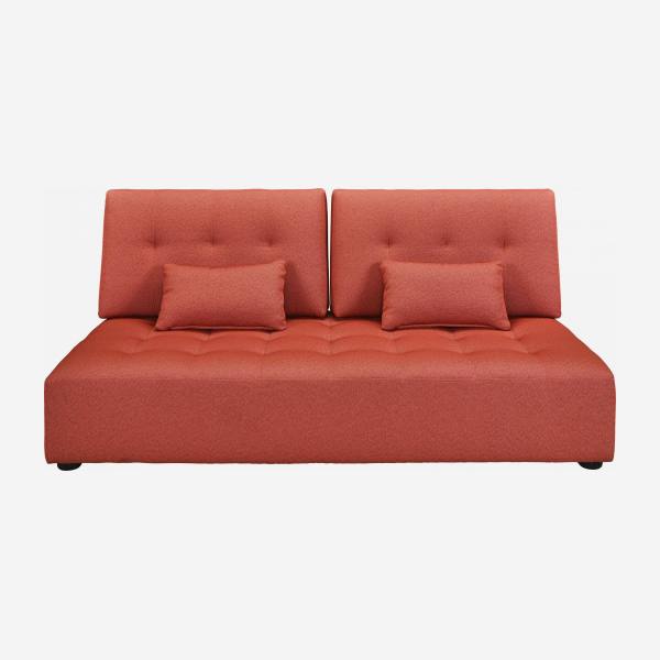 Sofá de 2 plazas en tela - Naranja