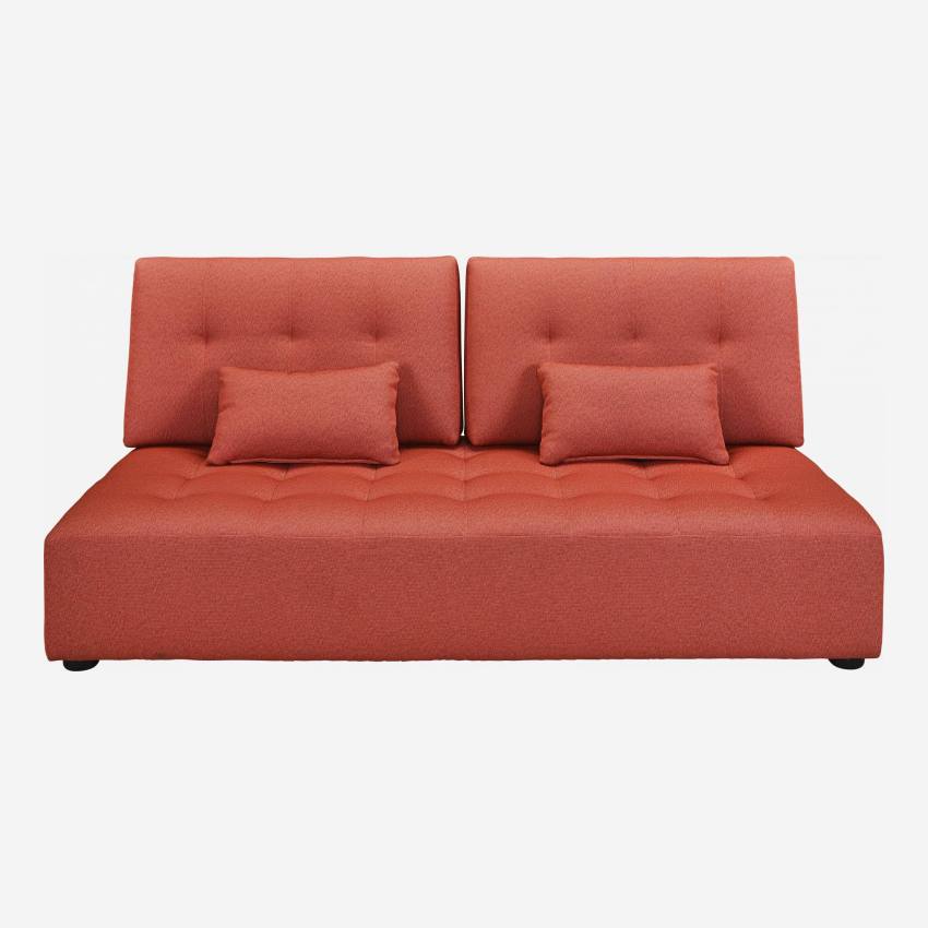 Sofá de 2 plazas en tela - Naranja