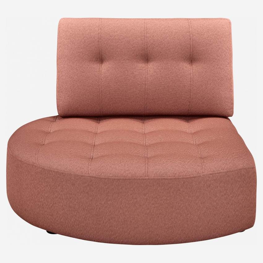 Chaise longue redonda esquerda de tecido - Rosa