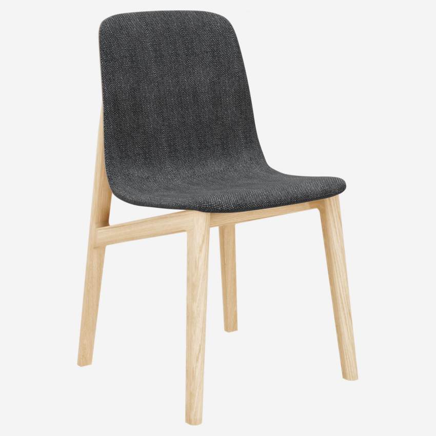 Chaise en frêne et tissu - Gris anthracite - Design by Noé Duchaufour