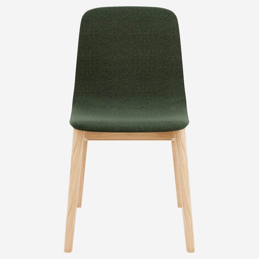 Chaise en frêne et tissu - Kaki - Design by Noé Duchaufour
